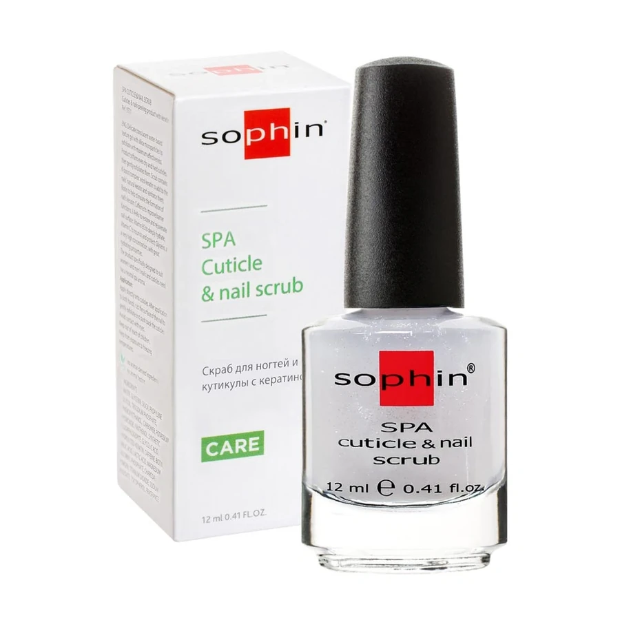 Скраб для кутикули та нігтів з кератином Sophin SPA Cuticle & Nail Scrub 12 мл