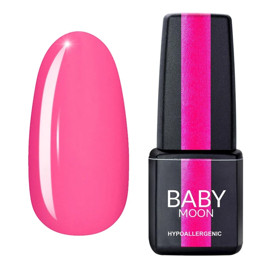 Гель-лак BABY MOON Dolce Rose Gel Polish №014 яскраво-рожевий, емаль 6 мл