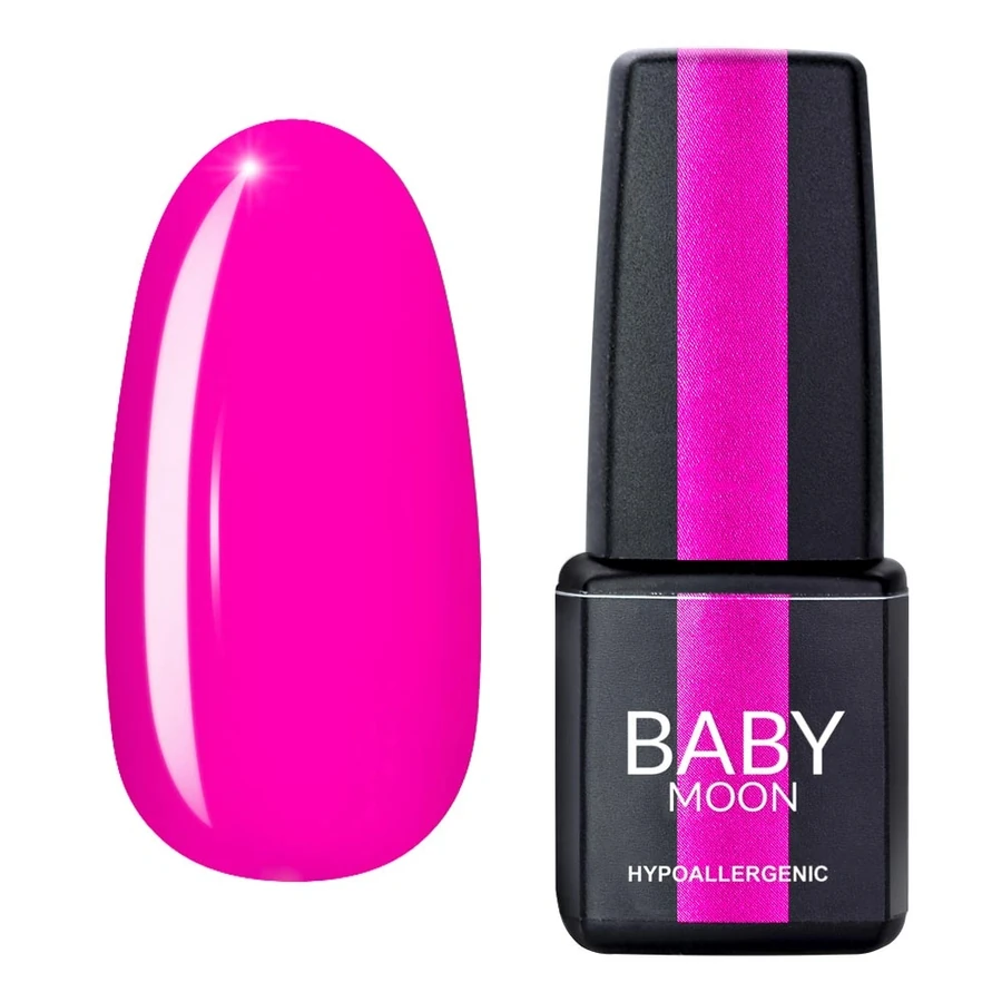 Гель-лак BABY MOON Dolce Rose Gel Polish №018 глибокий яскраво-рожевий, емаль 6 мл