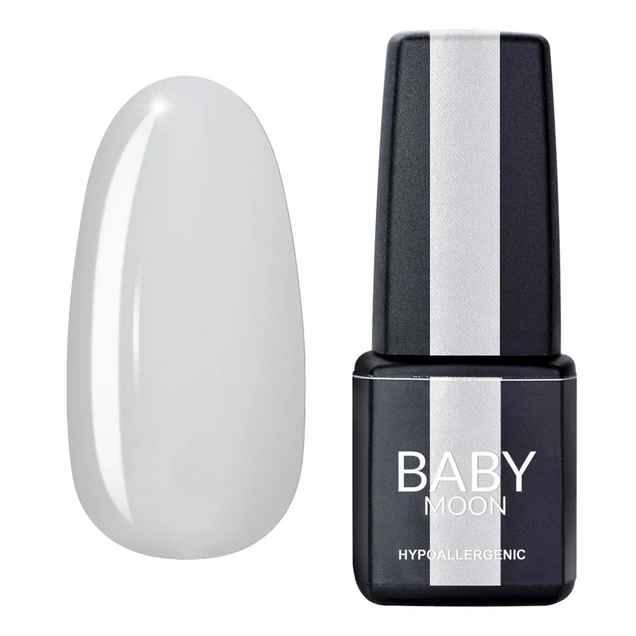 Гель-лак BABY MOON Midnight Gel Polish №002 білий напівпрозорий, емаль 6 мл