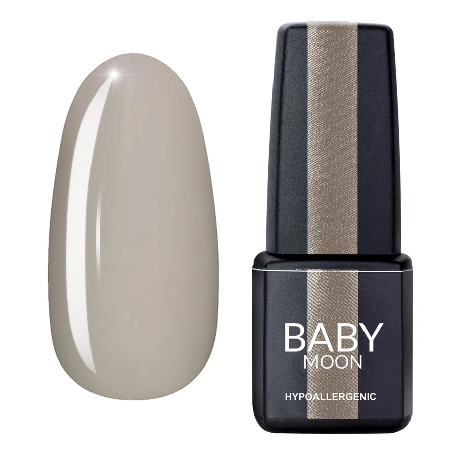 Гель-лак BABY MOON Midnight Gel Polish №004 сірувато-бежевий, емаль 6 мл