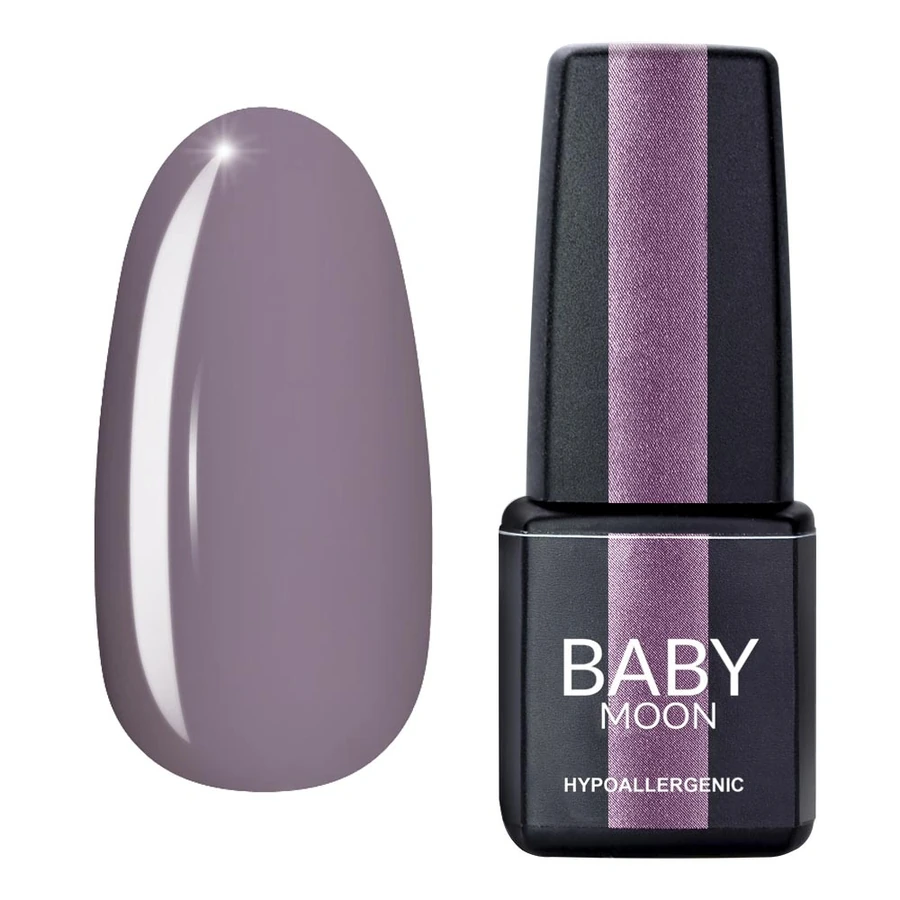 Гель-лак BABY MOON Lilac Train Gel Polish №026 сіро-бузковий, емаль 6 мл