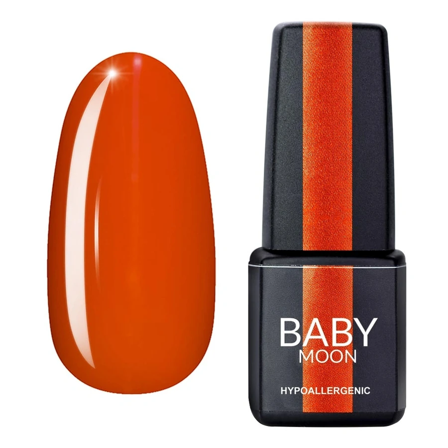 Гель-лак BABY MOON Sunny Solo Gel Polish №008 морковно-шафрановий, емаль 6 мл