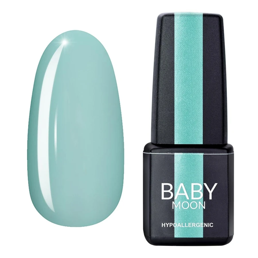 Гель-лак BABY MOON Green Sea Gel Polish №001 біло-зелений світлий, емаль 6 мл