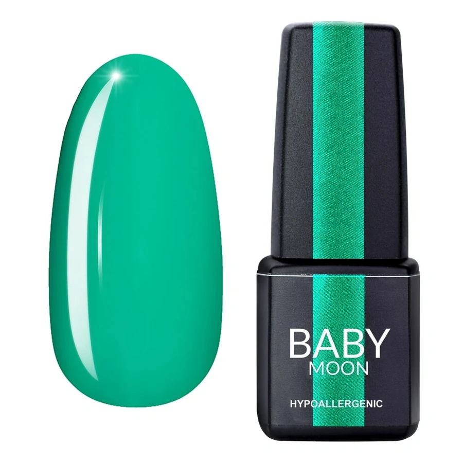 Гель-лак BABY MOON Green Sea Gel Polish №003 смарагдовий світлий, емаль 6 мл