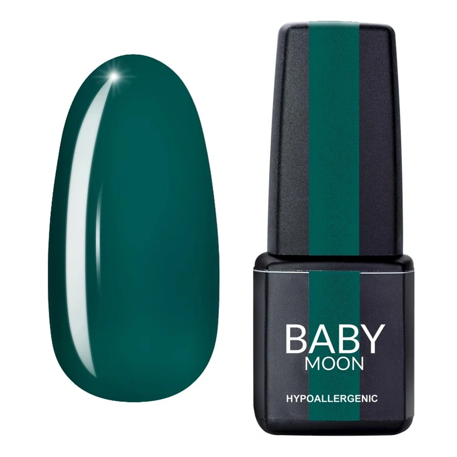 Гель-лак BABY MOON Green Sea Gel Polish №004 яскраво-зелений, емаль 6 мл
