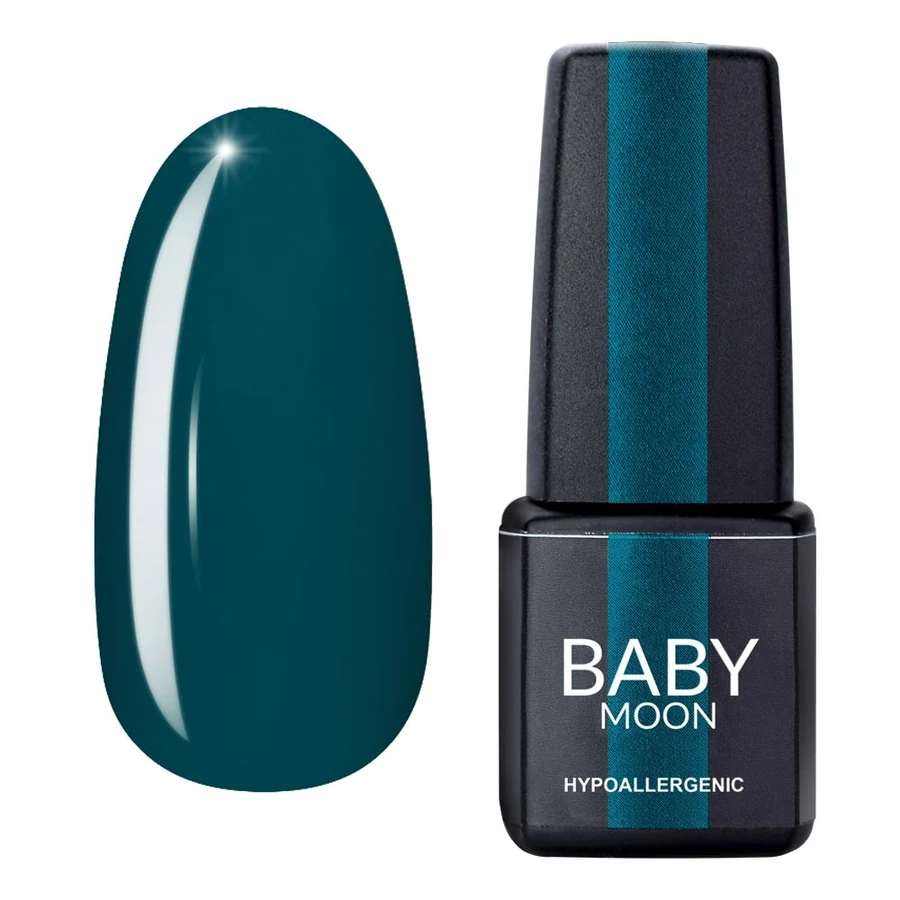 Гель-лак BABY MOON Green Sea Gel Polish №006 синьо-зелений, емаль 6 мл