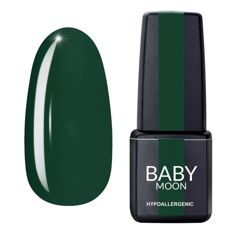 Гель-лак BABY MOON Green Sea Gel Polish №007 зелений хвойний, емаль 6 мл