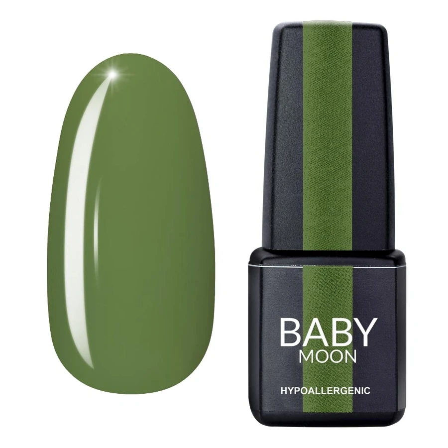 Гель-лак BABY MOON Green Sea Gel Polish №009 оливковий, емаль 6 мл