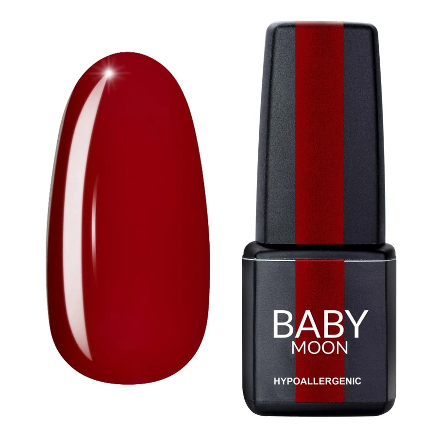 Гель-лак BABY MOON Red Chic Gel Polish №004 вишневий, емаль 6 мл