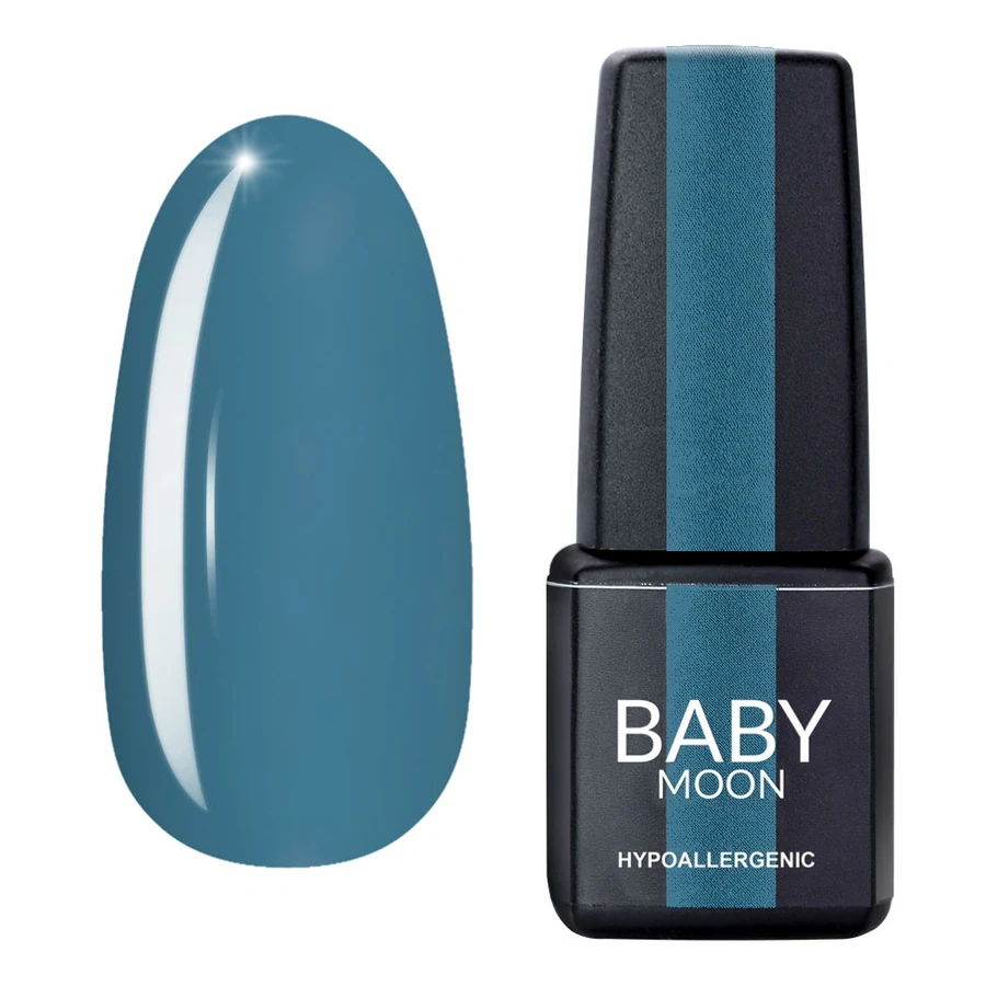 Гель-лак BABY MOON Cold Ocean Gel Polish №014 блакитно-сірий, емаль 6 мл