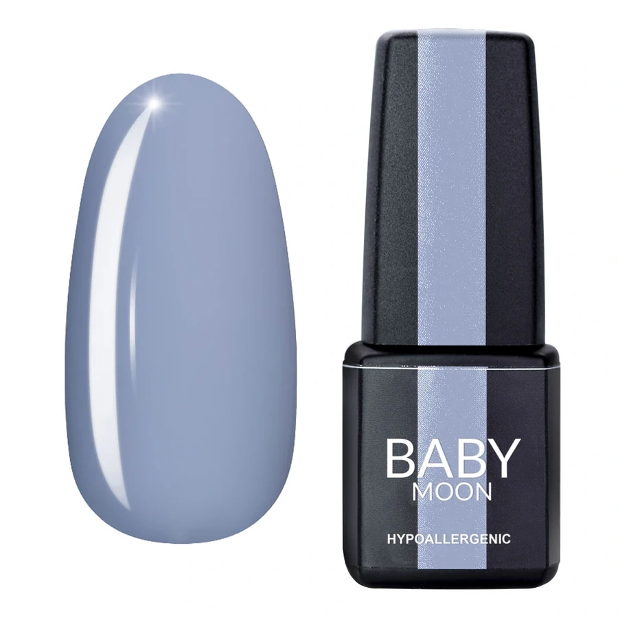 Гель-лак BABY MOON Cold Ocean Gel Polish №018 сіро-блакитний з ліловим відтінком, емаль 6 мл