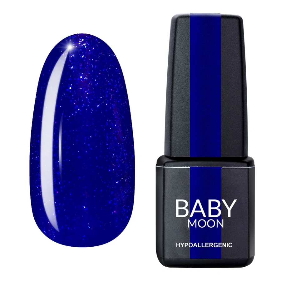 Гель-лак BABY MOON Cold Ocean Gel Polish №024 ультрамариновий, із шиммером 6 мл