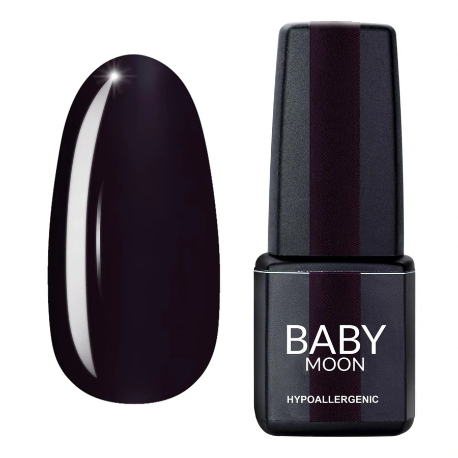 Гель-лак BABY MOON Burgundy Gel Polish №001 димчастий баклажан, емаль 6 мл
