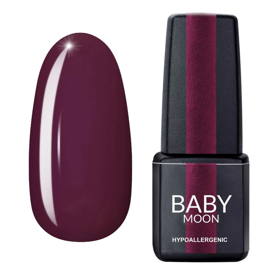 Гель-лак BABY MOON Burgundy Gel Polish №004 темний каштан, емаль 6 мл