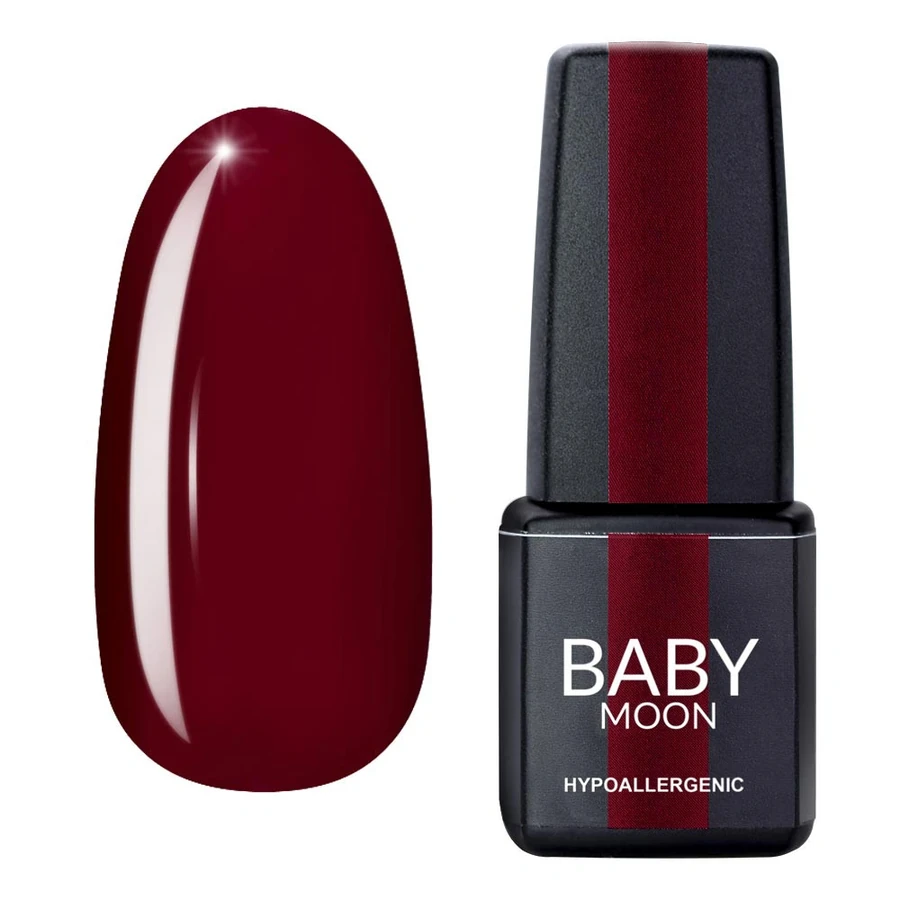 Гель-лак BABY MOON Burgundy Gel Polish №005 кармінний, емаль 6 мл