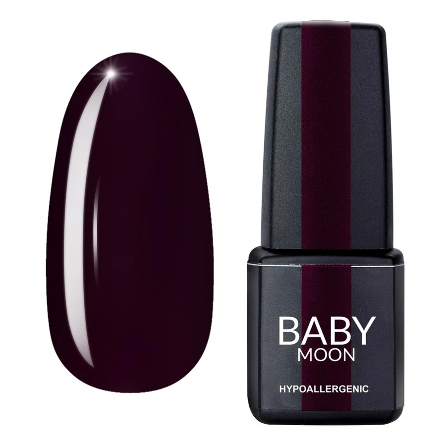Гель-лак BABY MOON Burgundy Gel Polish №010 темний брусничний, емаль 6 мл