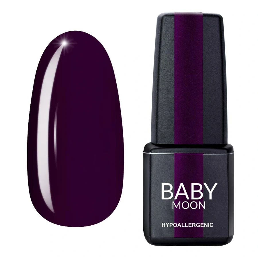 Гель-лак BABY MOON Burgundy Gel Polish №011 темно-сливовий, емаль 6 мл