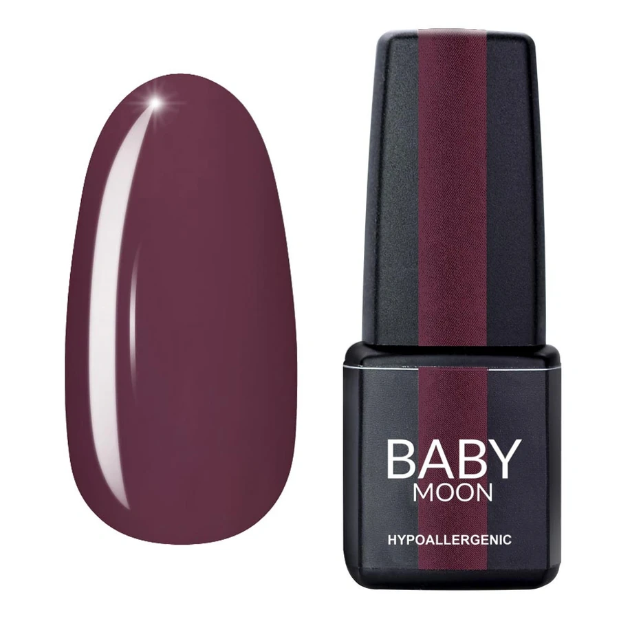Гель-лак BABY MOON Burgundy Gel Polish №014 коричнево-сірий, емаль 6 мл