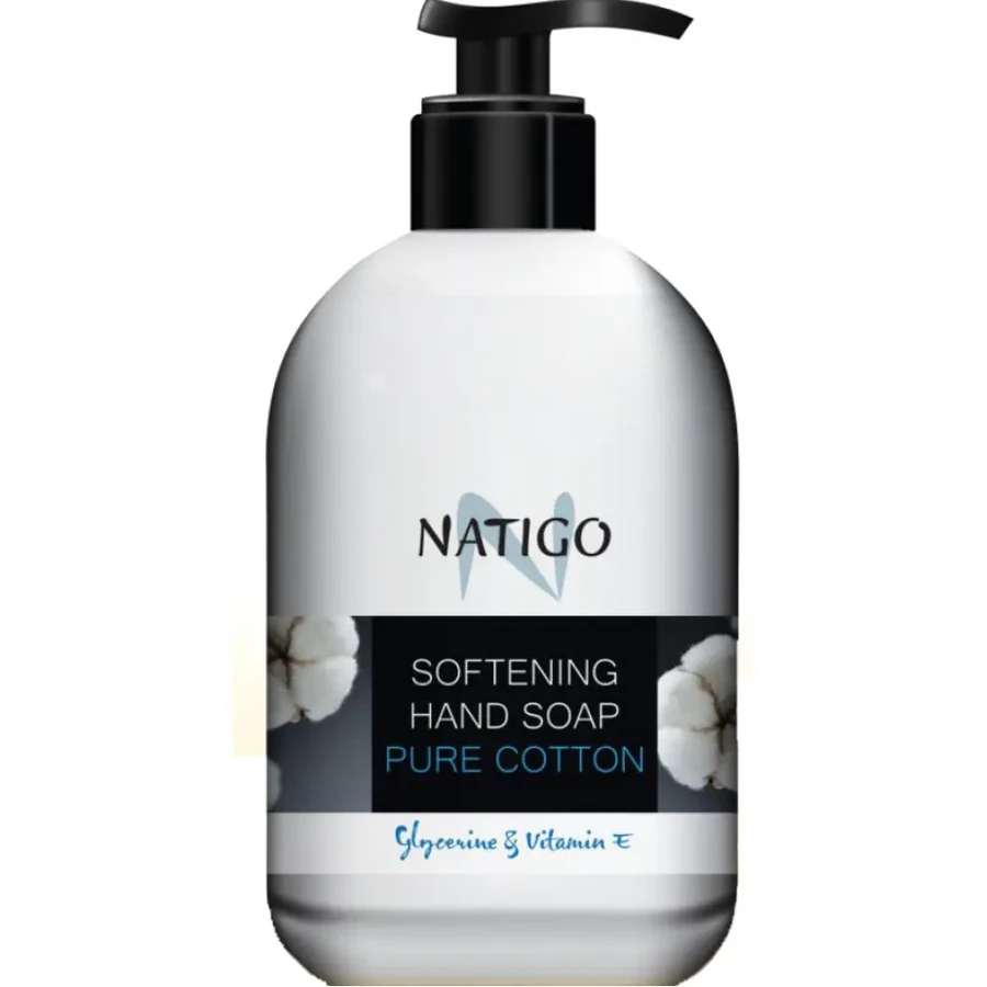 Рідке мило для рук пом`якшувальне Чиста бавовна Natigo Softening Hand Soap Pure Cotton 500 мл