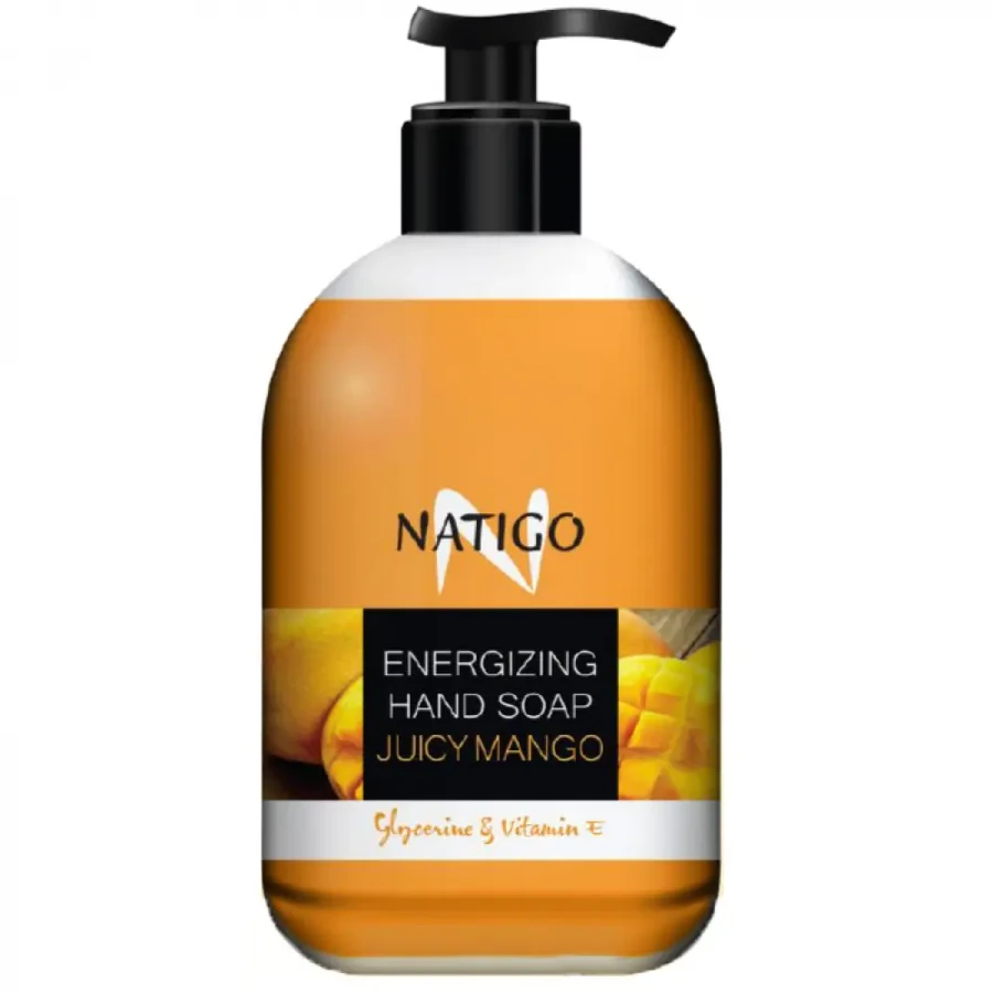 Рідке мило для рук Сокове Манго Natigo Energizing Hand Soap Juicy Mango 500 мл