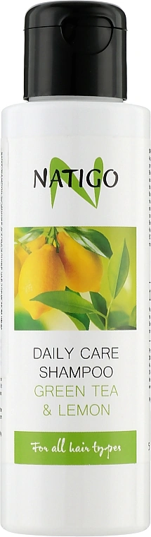 Шампунь щоденний догляд Зелений чай та лимон Natigo Everyday Shampoo Green Tea & Lemon 100 мл
