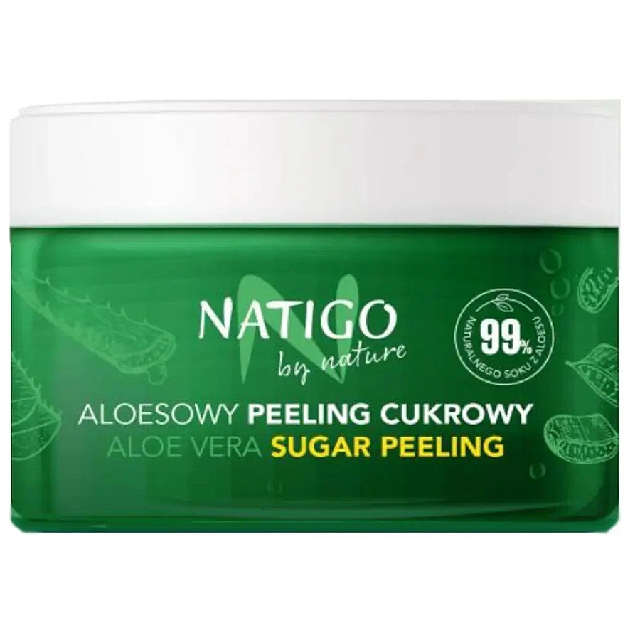 Пілінг цукровий для тіла алое віра Natigo by Nature Aloe Vera Sugar Peeling 200 г