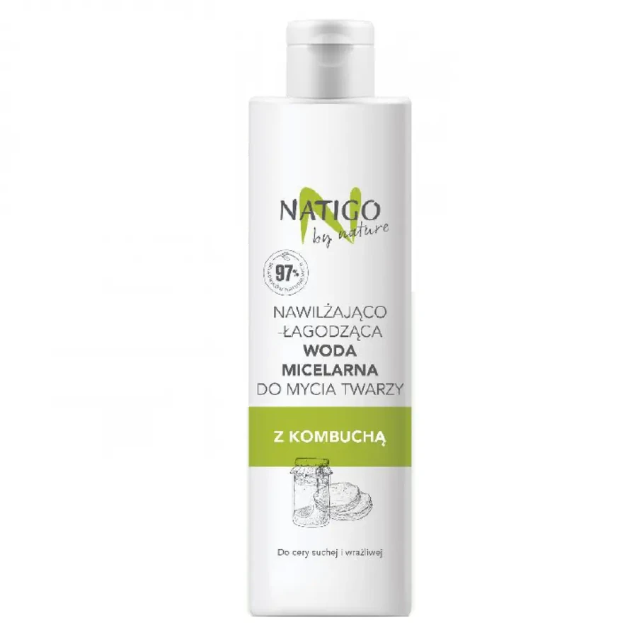 Міцелярна вода зволожуюча та заспокійлива Natigo by Nature Micellar Water with Kombucha Комбуча 400 мл