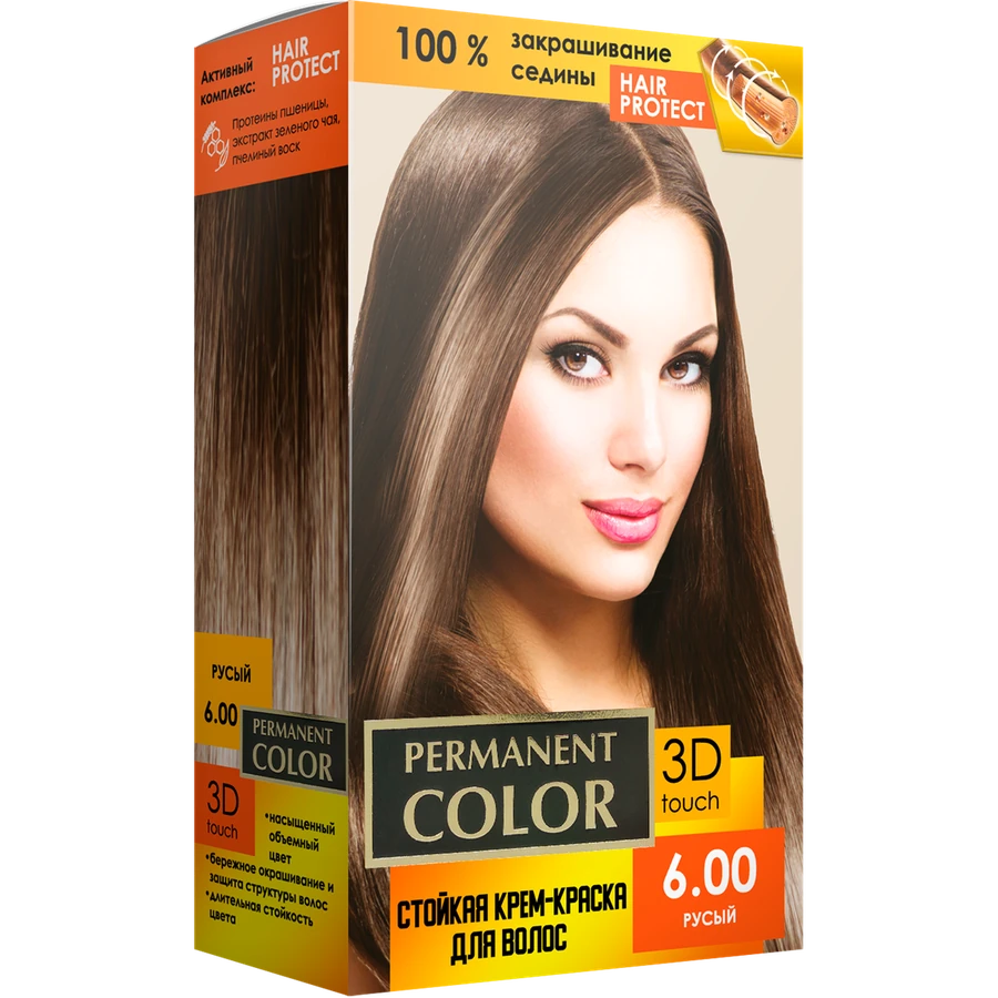 Крем-фарба для волосся Aromat Permanent Color №6.00 Light Brown русявий