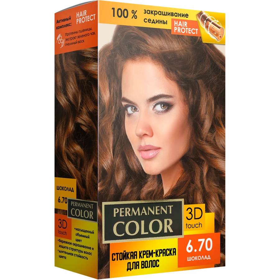 Крем-фарба для волосся Aromat Permanent Color №6.70 Chocolate шоколад