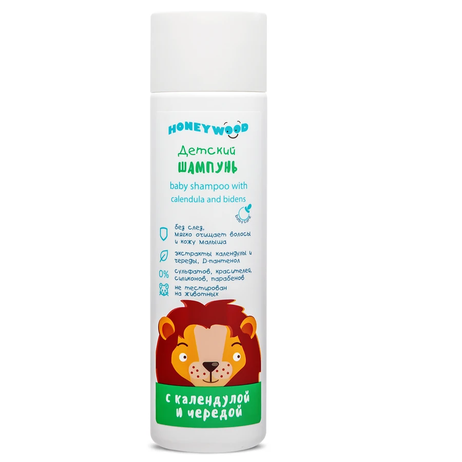 Дитячий шампунь з календулою та чергою Aromat Honeywood Baby Shampoo with Calendula and Bidens 250 мл