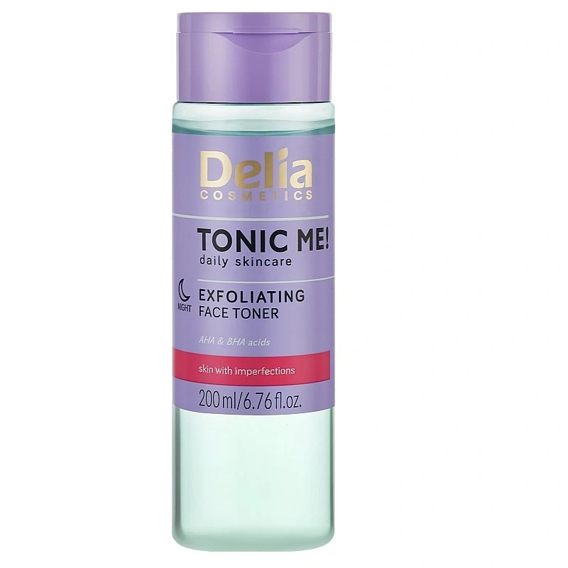 Тонік для обличчя, що відлущує Delia Exfoliating Face Toner Tonic Me 200 мл