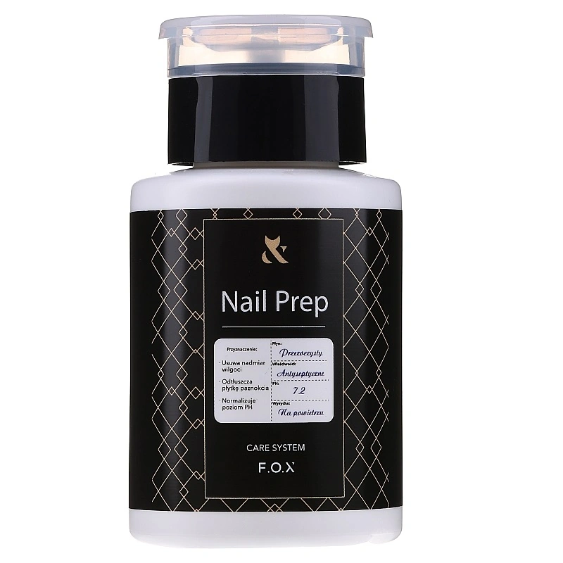 Знежирювач для нігтів FOX NANO Dehydrator Nail Prep Помпа 80 мл