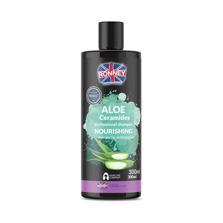 Шампунь зволожуючий для тьмяного та сухого волосся Ronney Aloe Ceramides Nourishing Shampoo 300 мл