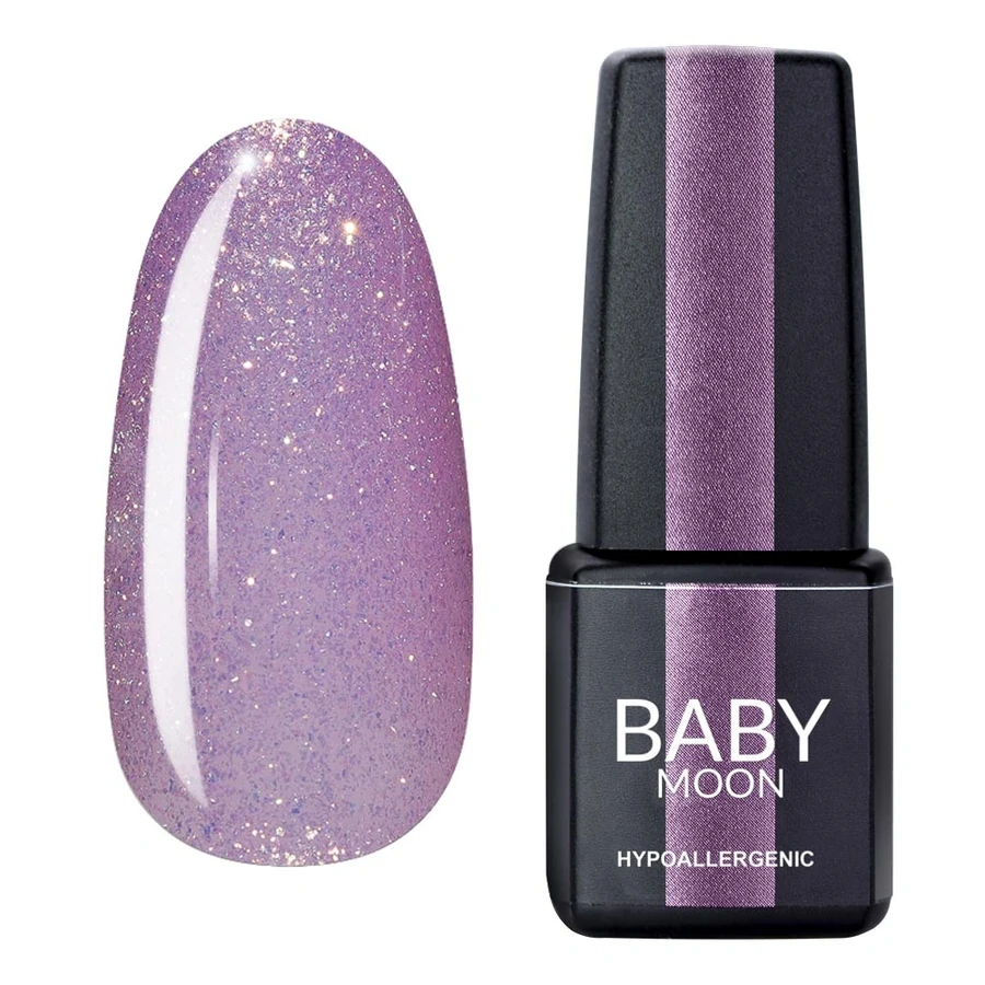 Гель-лак BABY MOON Dance Diamond Gel Polish №004 світло-бузковий із золотистим шиммером 6 мл