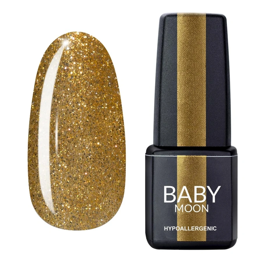 Гель-лак BABY MOON Dance Diamond Gel Polish №023 золотий із шиммером 6 мл