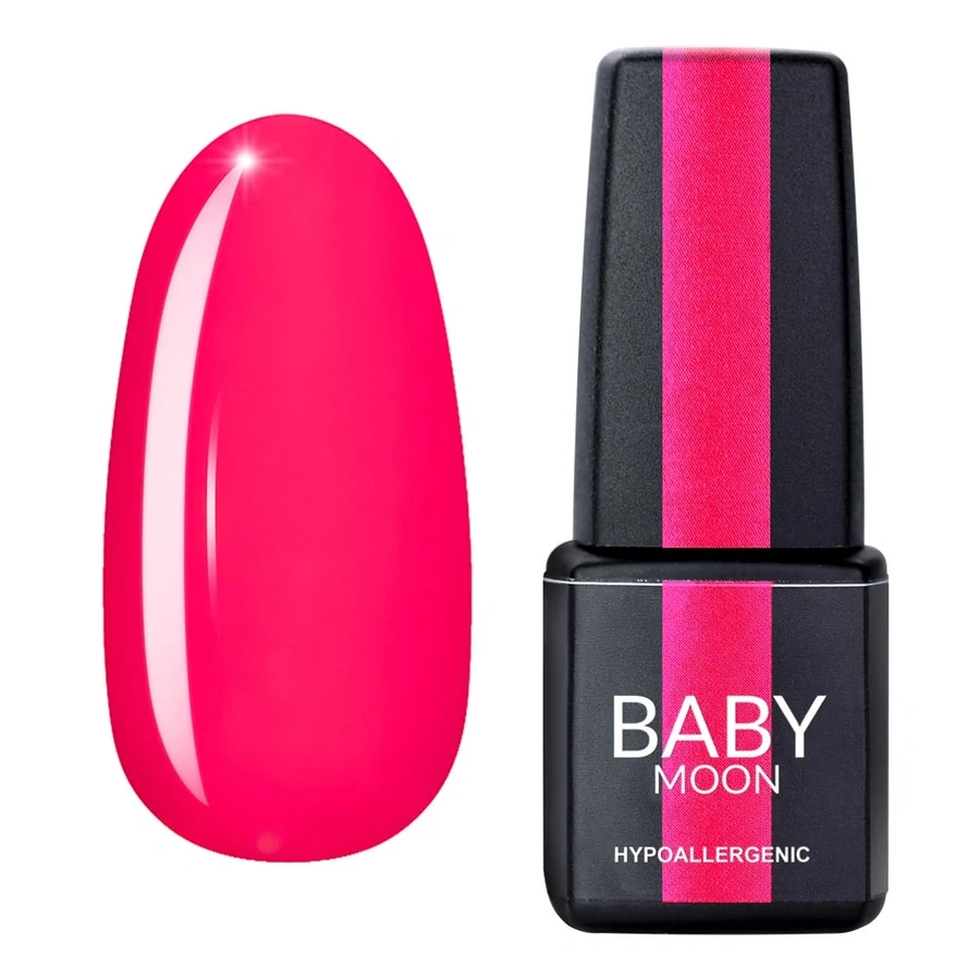 Гель-лак BABY MOON Perfect Neon Gel Polish №002 насичений рожевий, неон 6 мл