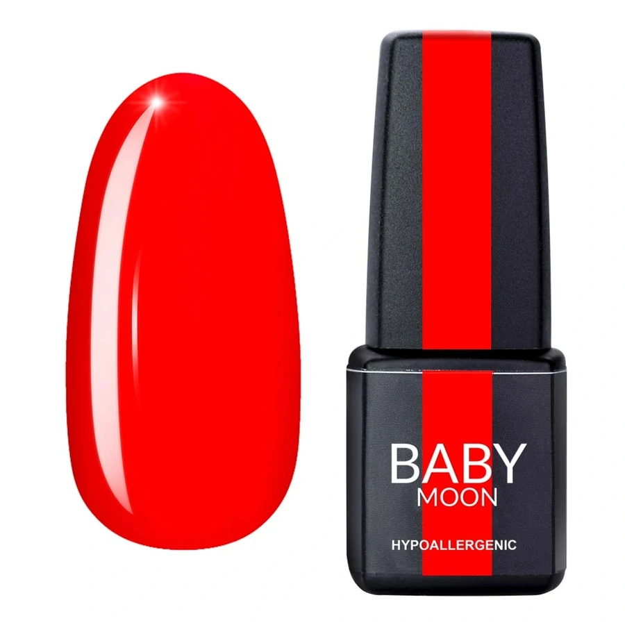 Гель-лак BABY MOON Perfect Neon Gel Polish №003 яскраво-червоний, неон 6 мл
