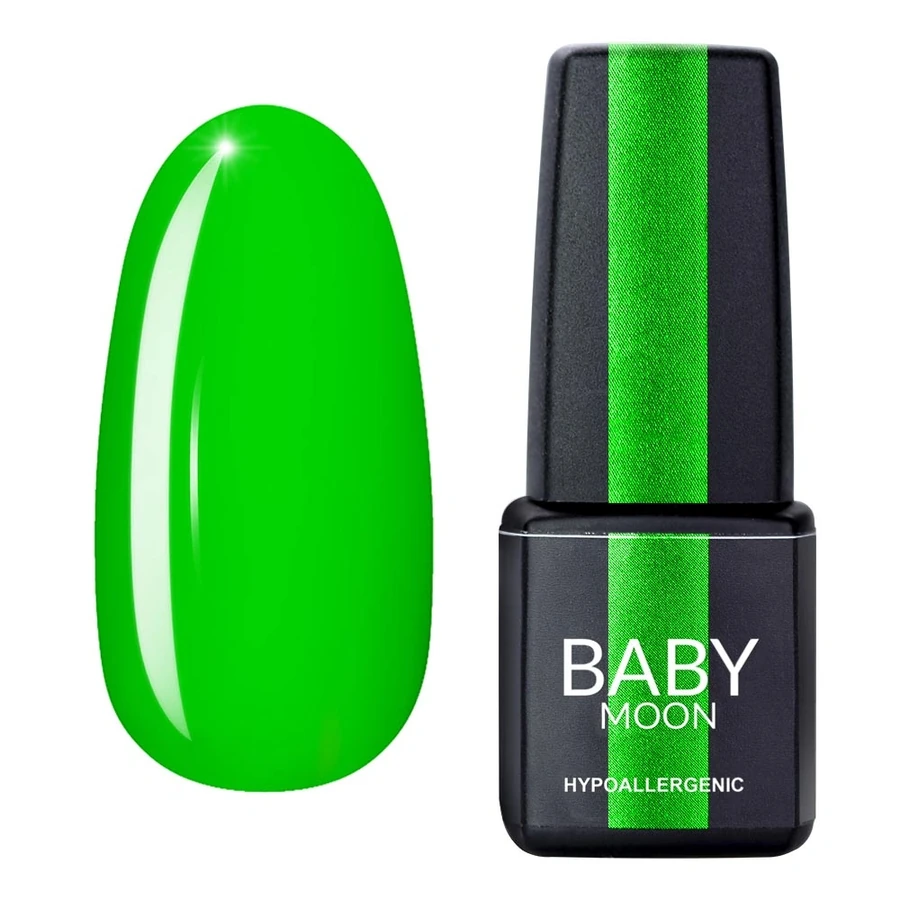 Гель-лак BABY MOON Perfect Neon Gel Polish №009 салатовий яскравий, неон 6 мл