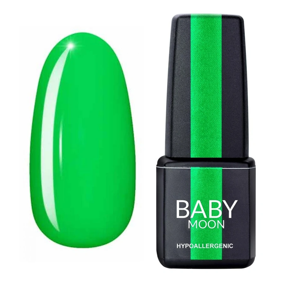 Гель-лак BABY MOON Perfect Neon Gel Polish №012 яскраво-зелений, неон 6 мл