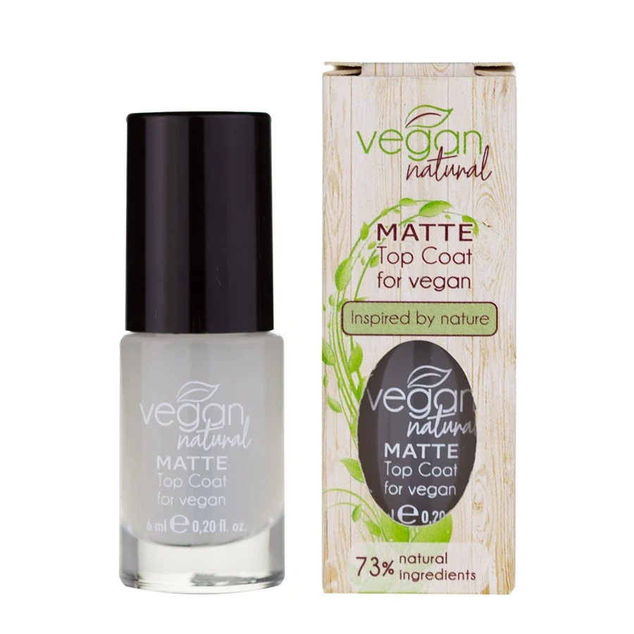 Матовий топ для лаку Vegan Natural Matte Top Coat 6 мл