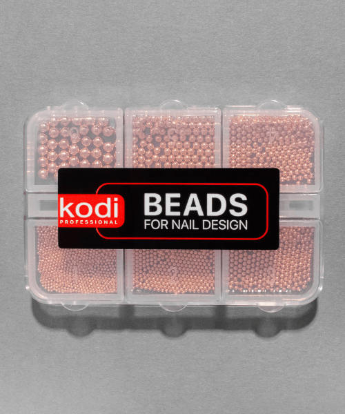 Бісер для дизайну нігтів Kodi Beads for Nail Design Rose Gold рожеве золото