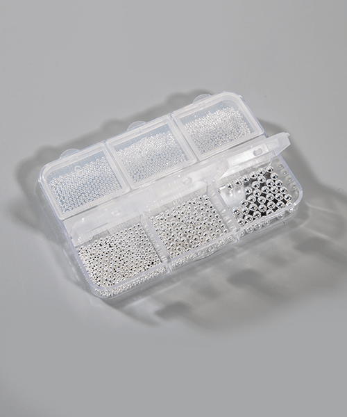 Бісер для дизайну нігтів Kodi Beads for Nail Design Silver срібло