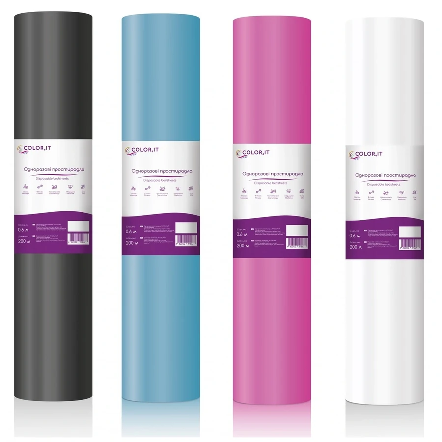 Простирадла спанбонд в рулоні COLOReIT Disposable Sheets in a Roll 0,6 х200 м
