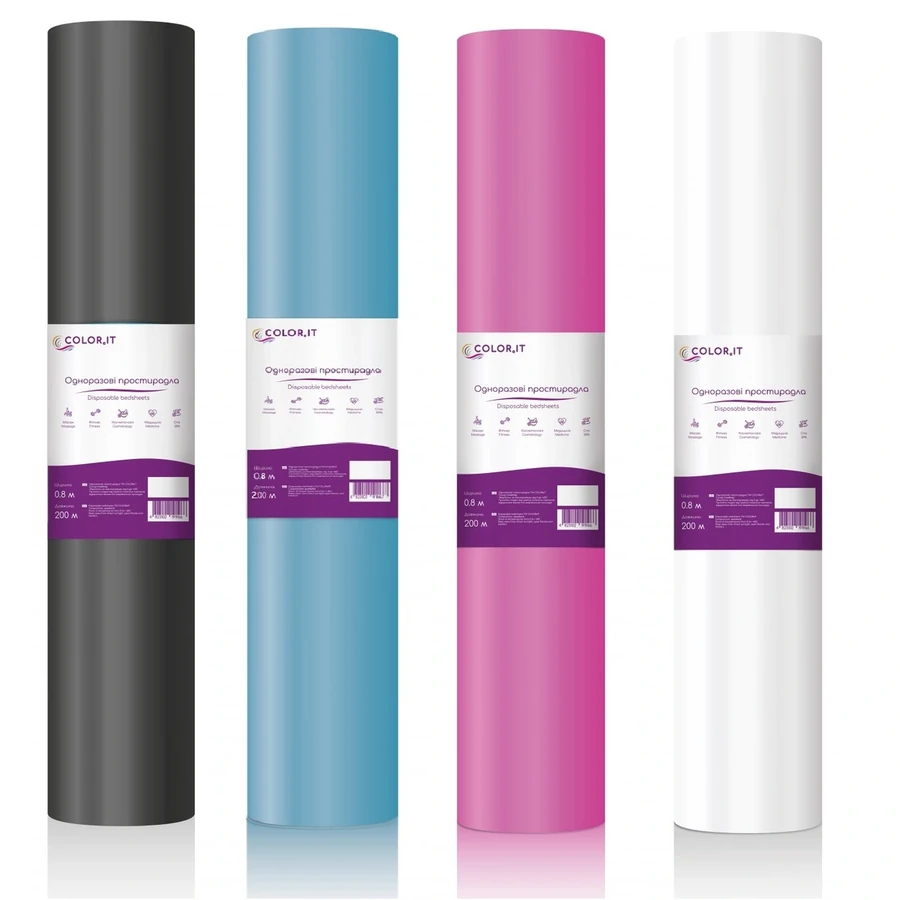 Простирадла спанбонд в рулоні COLOReIT Disposable Sheets in a Roll 0,8 х200 м