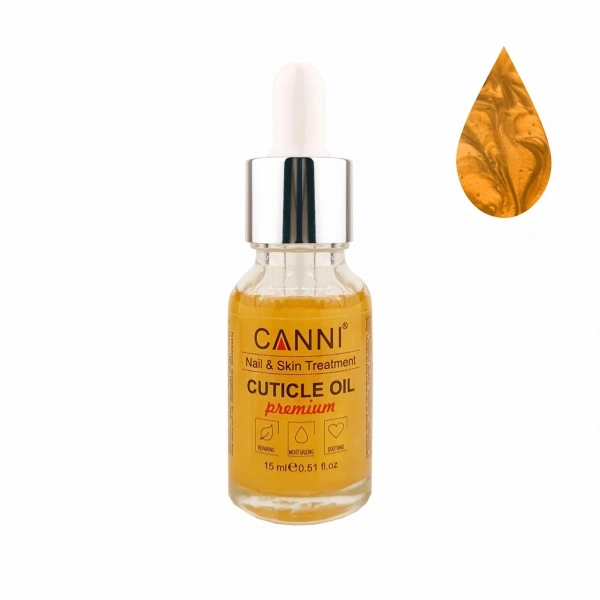 Суха перламутрова олія для кутикули Canni Dry Pearl Cuticle Oil Sweet Orange солодкий апельсин 15 мл