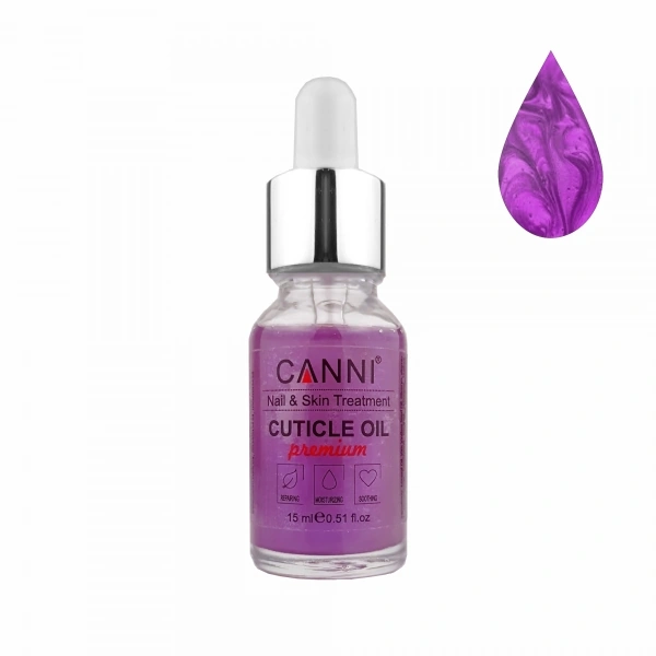 Суха перламутрова олія для кутикули Canni Dry Pearl Cuticle Oil Bubble Gum бабл ґам 15 мл