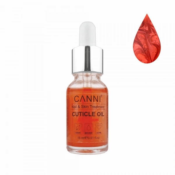 Суха перламутрова олія для кутикули Canni Dry Pearl Cuticle Oil Juicy Watermelon соковитий кавун 15 мл