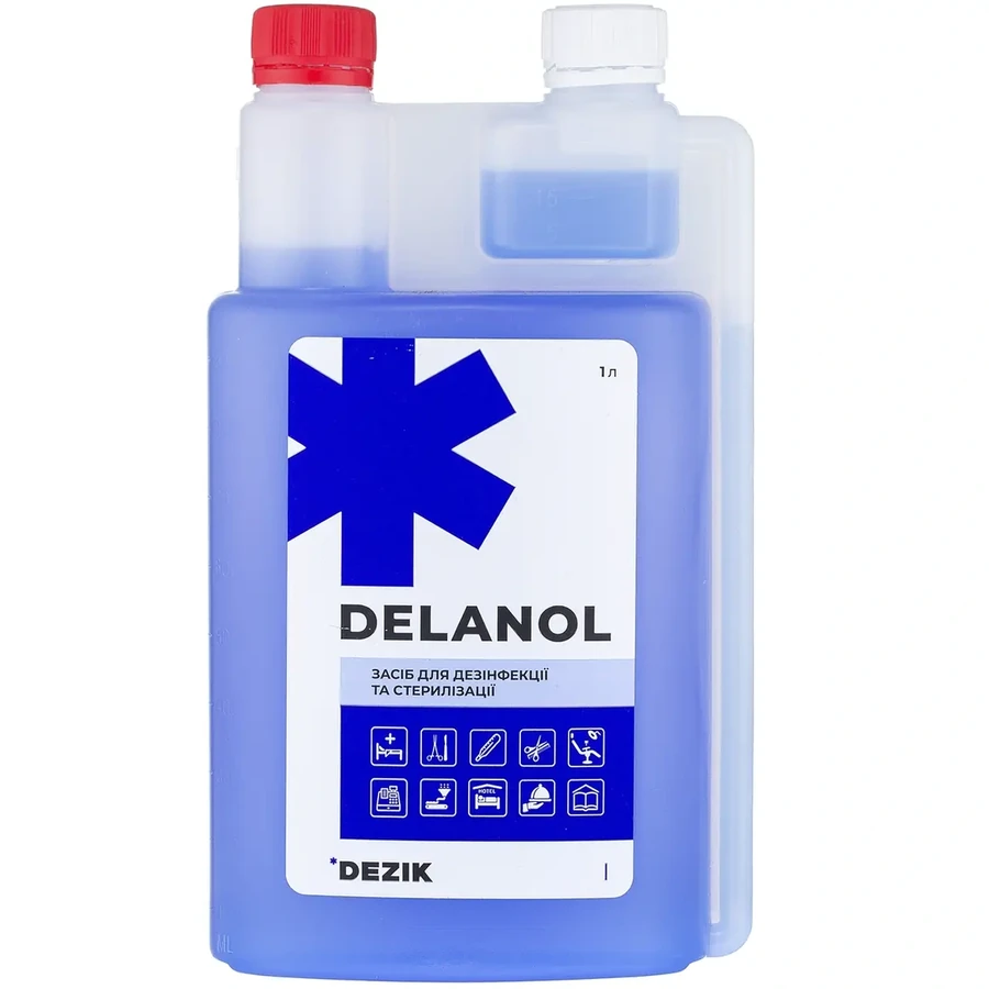 Засіб для дезінфекції та стерилізації інструментів DEZIK Delanol 1 л