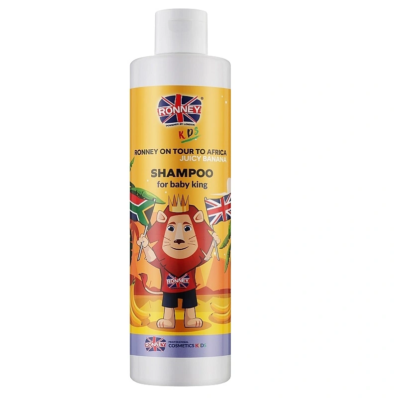 Дитячий шампунь із ароматом банана Ronney Kids On Tour to Africa Juicy Banana Shampoo для хлопчиків 300 мл